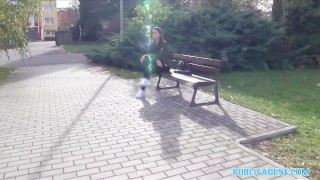 PublicAgent Sexy student creampied outdoors