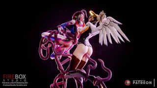 Overwatch Mercy D.Va Tentacles SFM 3D Firebox Studio
